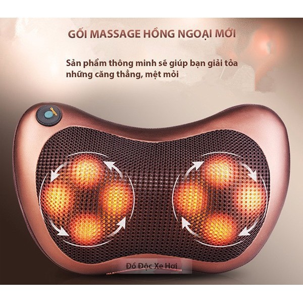 Gối massage hồng ngoại 8 quả cầu FP-8028(Hàng Mới)