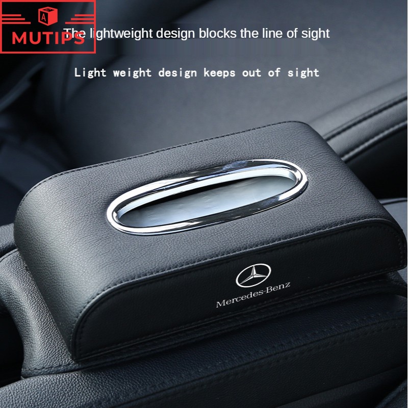 Hộp Đựng Khăn Giấy Bằng Da Cao Cấp Cho Xe Hơi Mercedes-Benz W220 W206 W124 W213 W218 W222 W212 W204 W207 W211 W205