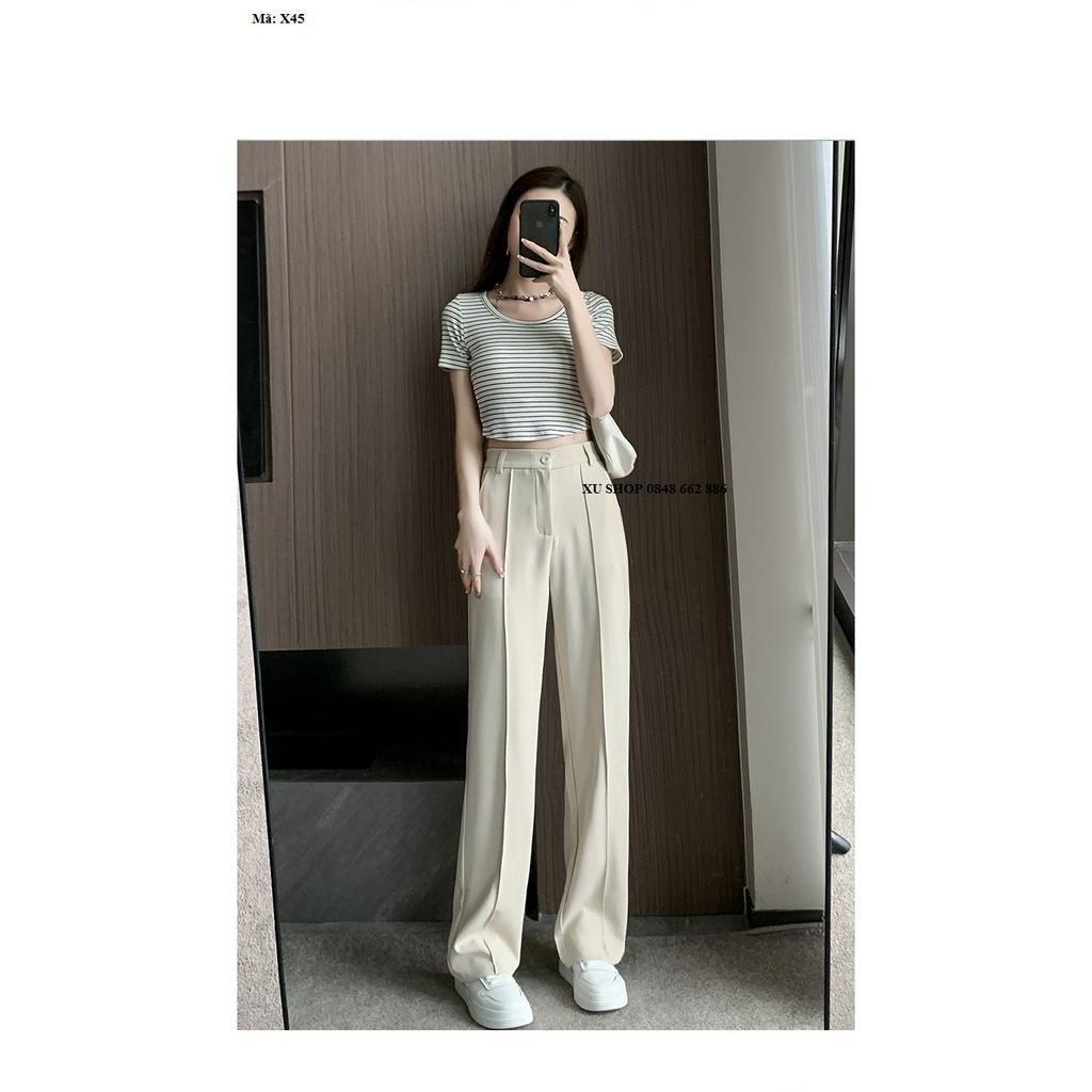 Order. Quần Vải Suông Size XXS XS Eo 56cm Cho Nữ 1m45