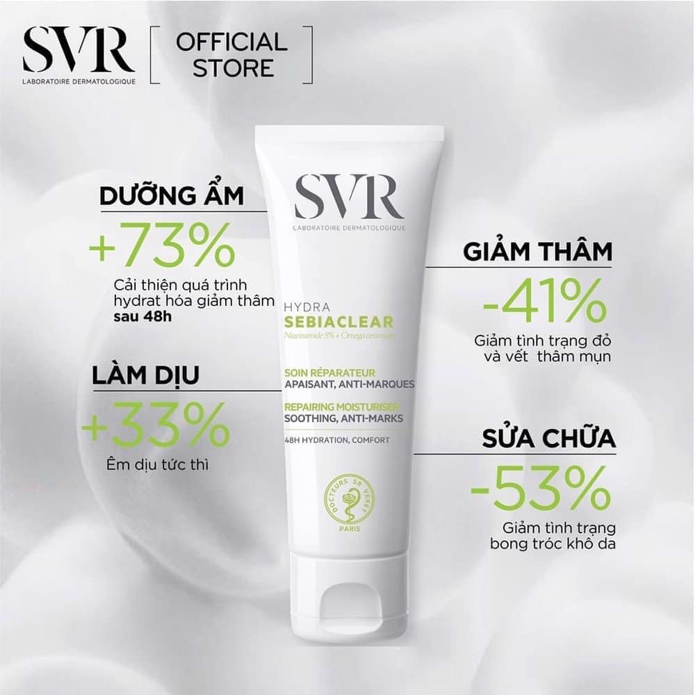 Kem dưỡng ẩm SVR Sebiaclear Hydra 40ml dành cho da dầu mụn