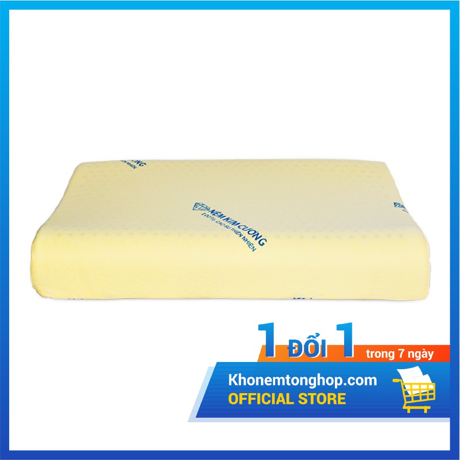 Gối cao su thiên nhiên KIM CƯƠNG SINY A, Kích thước 44x64 cm, êm ái, mềm mại, nâng đỡ cổ và vai