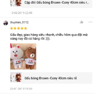 Cặp đôi Gấu bông Brown -Cony 40cm