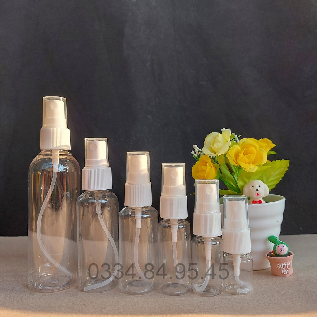Chai Nhựa Xịt Phun Sương 5Ml 10Ml 15Ml 20Ml 30Ml 50Ml 100Ml _ Lọ Chiết Đựng Mỹ Phẩm, Chailohumypham