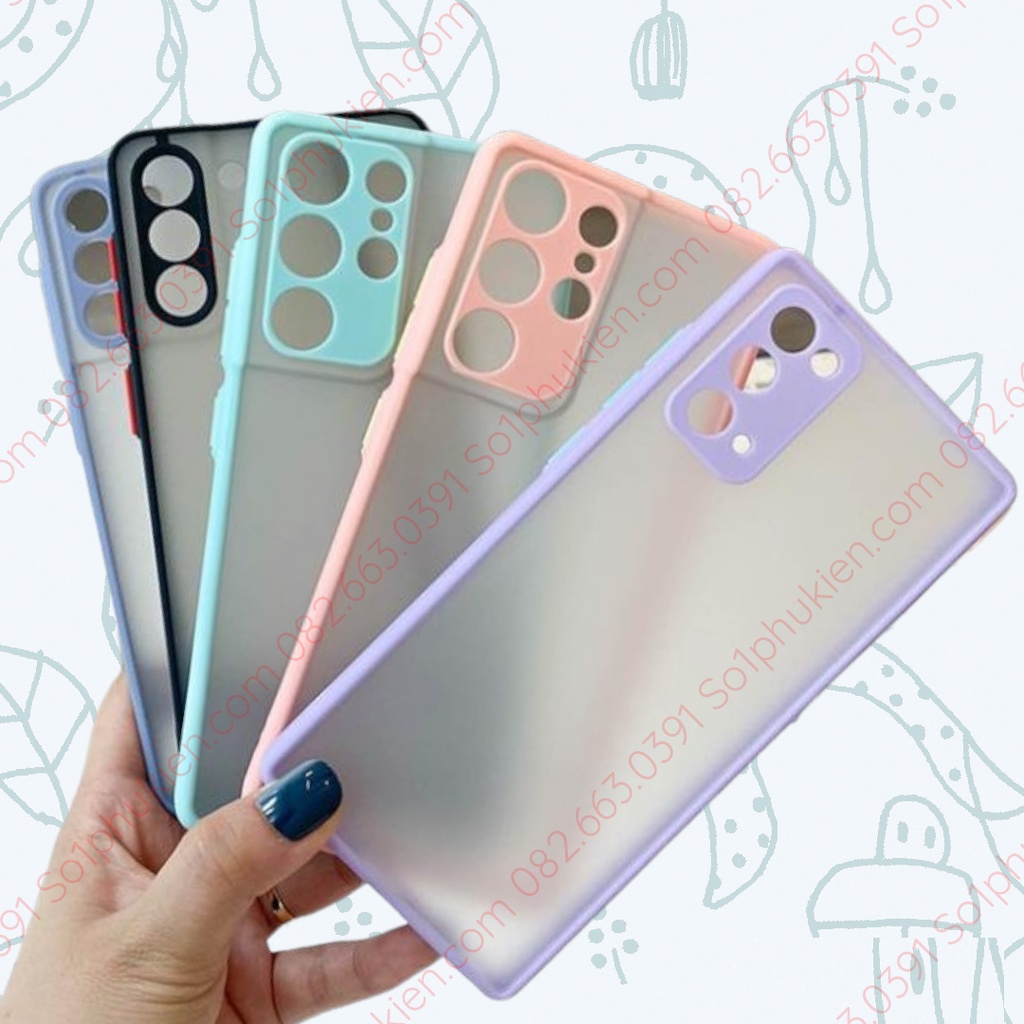 Ốp lưng Oppo A15 A52 A53 A54  A94 A91 A31chất liệu nhám viền màu , bảo vệ camera