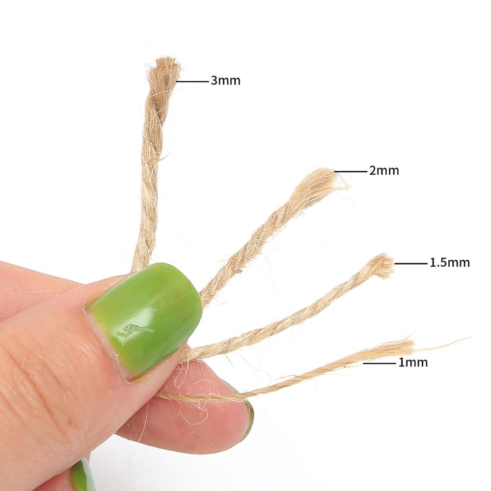 Cuộn dây gai dầu dài 5-15m dùng cho làm đồ thủ công trang trí đa chức năng
