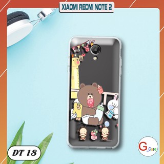 Ốp lưng Xiaomi Redmi Note 2 dẻo trong in hình