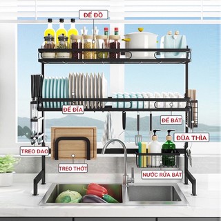 (85cm) KỆ CHÉN BÁT ĐA NĂNG 2 TẦNG