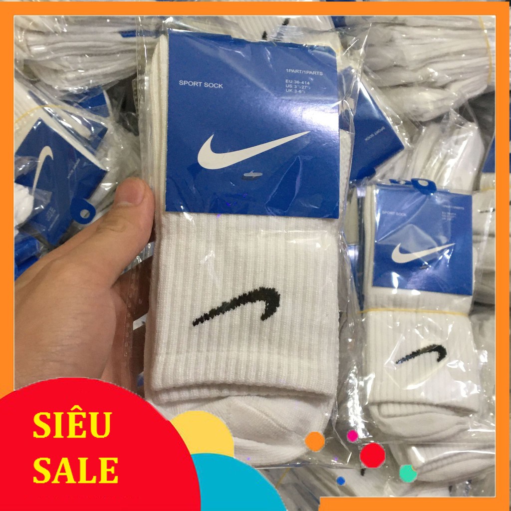 ⚠️ FREESHIP⚠️ Tất đá bóng, thể thao dệt kim Nike, Adidas, Mizuno trắng cổ cao 16-18cm