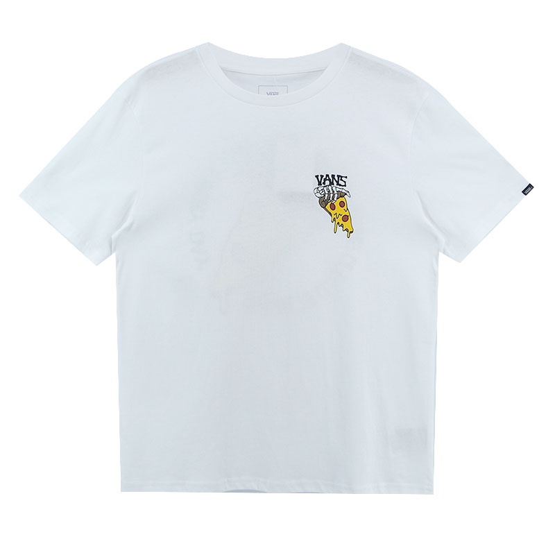 Áo Thun Cổ Tròn Ngắn Tay In Hình Đầu Lâu Và Pizza Thời Trang Nam Cá Tính VANS VN0A5F3SWHT