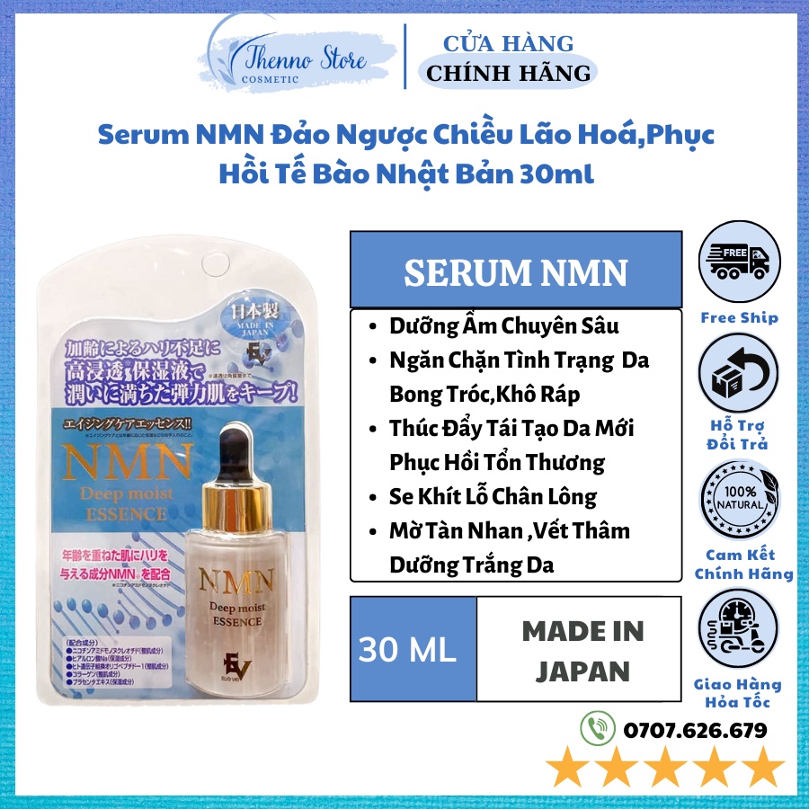 Serum NMN Đảo Ngược Chiều Lão Hoá,Phục Hồi Tế Bào Nhật Bản 30ml