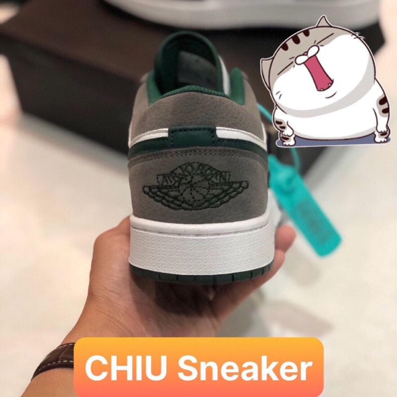 [ CHIU Sneaker ] Giày thể thao jd1 cổ thấp xanh lá phiên bản cao cấp Jordan 1 cổ thấp