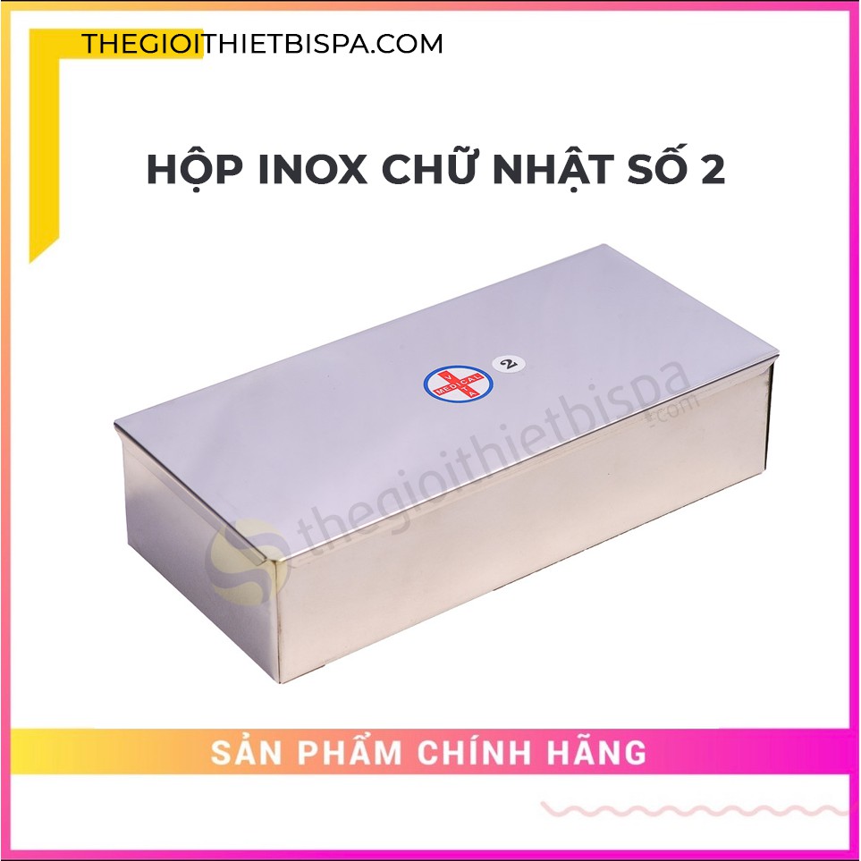 Hộp Inox Chữ Nhật Cao Cấp Vinh Tấn số 2 (Kích Thước 22 cm x 10 cm x 5 cm) Dùng Để Đựng Dụng Cụ Y Tế