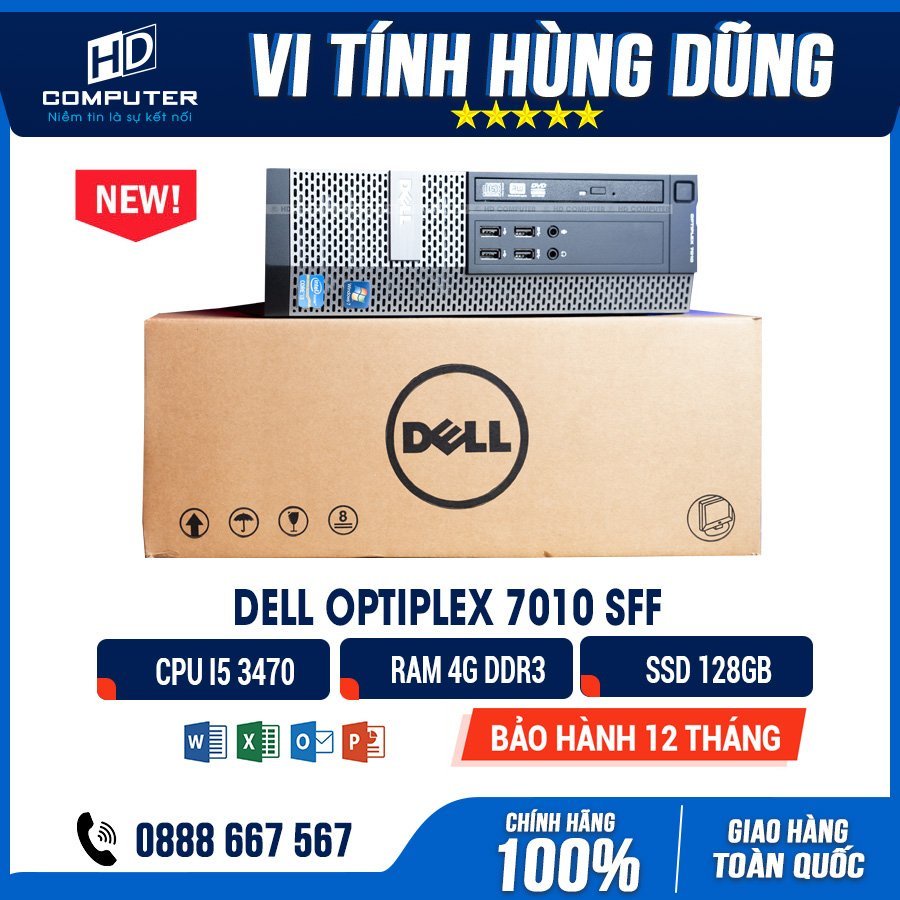 Máy tính đồng bộ Dell 7010 SFF cấu hình i3, I5, i7 - máy tính văn phòng, học online, bán hàng,...