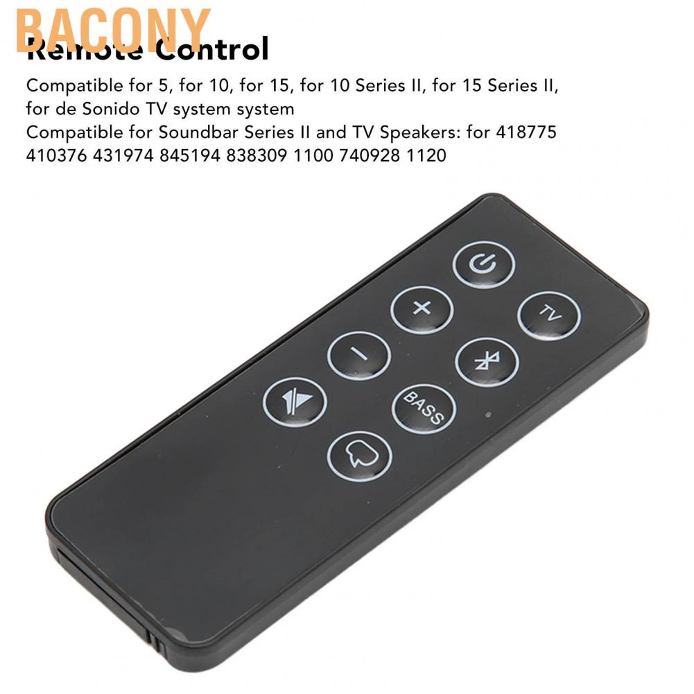 Bacony For  5 10 15 series II TV sound system Remote Control