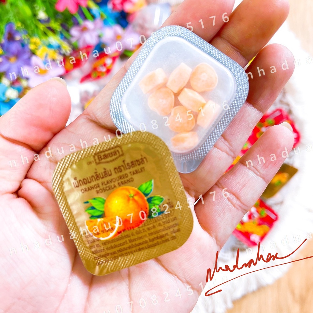 Kẹo cam vitamin C Thái Lan/ kẹo tuổi thơ hộp nhỏ 2.8g