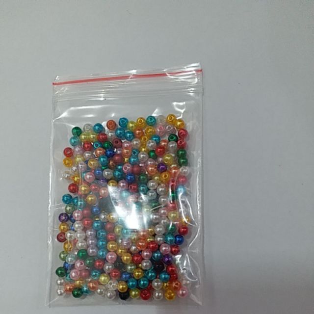 10gam hạt cườm tròn ngọc trai nhựa 4/6/8/10/12mm nhiều màu