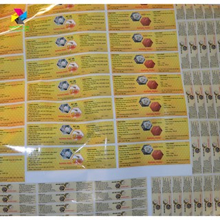 In tem bảo hành - Tem chống giả -  Tem nem phong in bằng decal giấy vỡ cắt bế sẵn