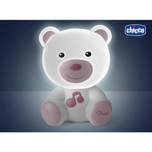 Đèn ngủ phát nhạc gấu Teddy - Hồng Chicco