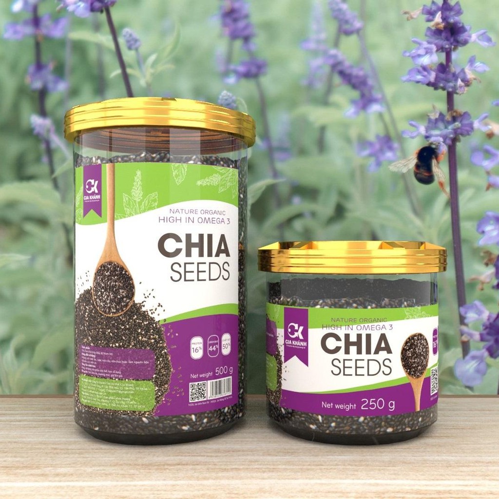 Hạt Chia Mỹ Organic Gia Khánh - khối lượng 250g/ 500g - Thực phẩm dinh dưỡng