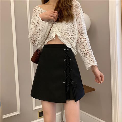2021 new girls hot pants Korean fashion trend net celebrity high waist strappy short skirt anti-empty half-length a-line bag hip | BigBuy360 - bigbuy360.vn