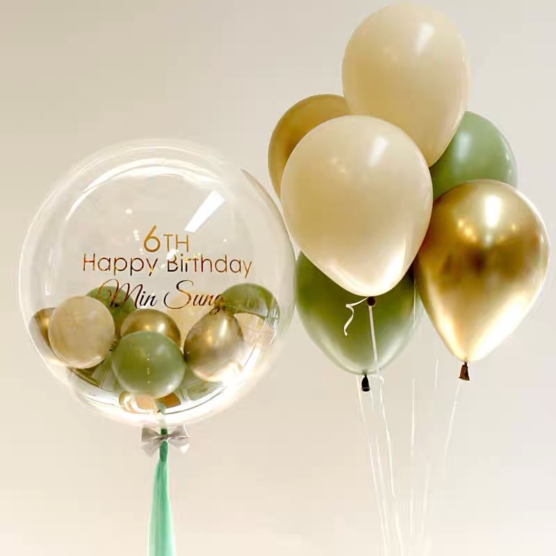 Bóng Jumbo Kèm In Nội Dung Theo Yêu Cầu Và Mix Màu Bóng Bên Trong Nhiều Màu Dùng Trang Trí Các Bữa Tiệc