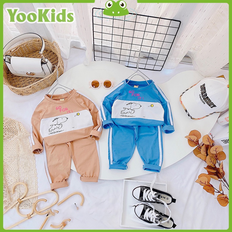 Bộ Dài Tay Cho Bé -SALE- Bộ Dài Tay Bé Trai Bé Gái YOOKIDS Chất Cotton Thấm Hút Mô Hôi &amp; Co Giãn 4 Chiều 10 - 22kg