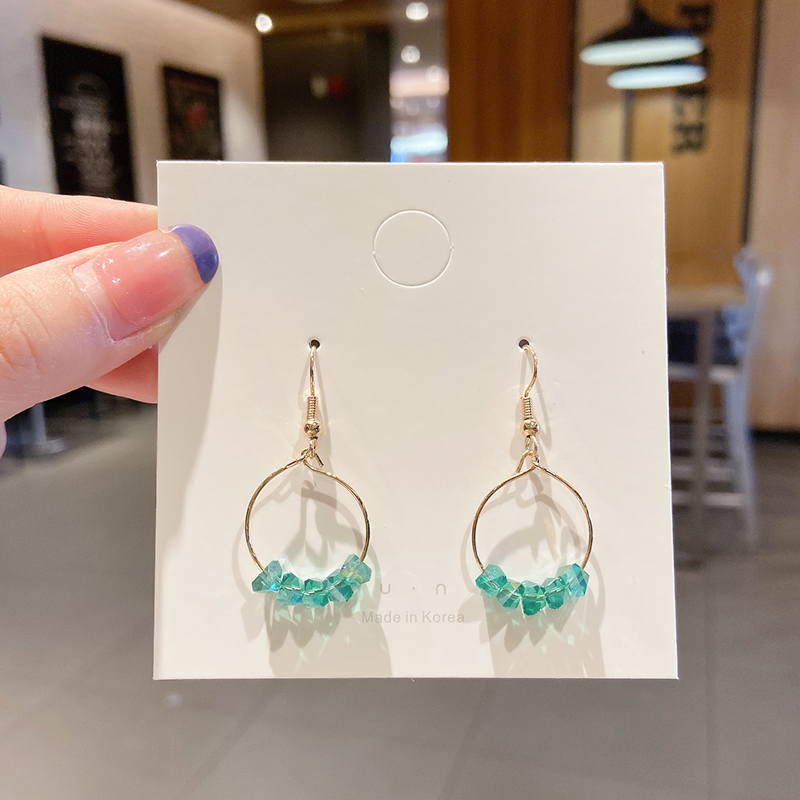 Bông Tai Đính Hạt Lấp Lánh Xinh Xắn Sang Trọng Dành Cho Nữ