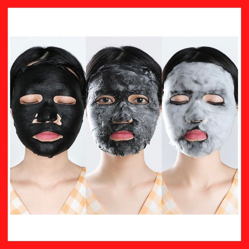 Combo Mặt Nạ Sủi Bọt Thải Độc Detox Da Samani Black Mask, Giúp Da Trở Nên Trắng Mịn, Hồng Hào Tự Nhiên