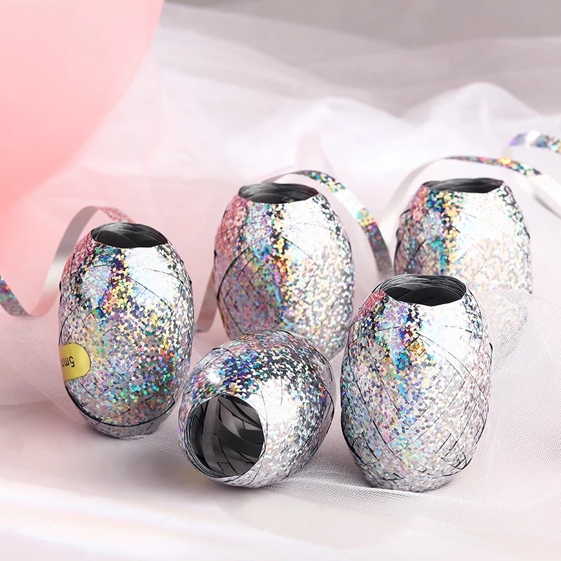 Set 6 Cuộn Ruy Băng 5mm * 10m Trang Trí Bong Bóng