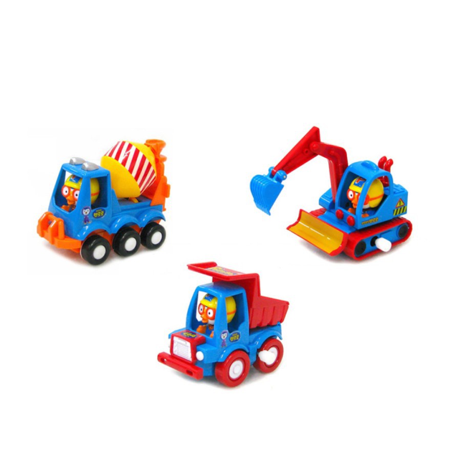 Xe Hạng Nặng Pororo 3 Loại Pororo heavy equipment set