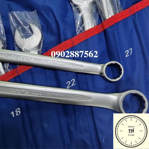 bộ cờ lê vòng miệng kingtools 14 cây hàng tiêu chuẩn đức bộ lớn (10-32mm)