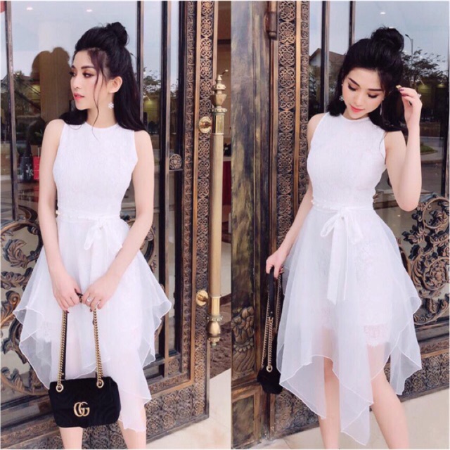 Đầm dự tiệc ren phối lưới sang trọng | BigBuy360 - bigbuy360.vn