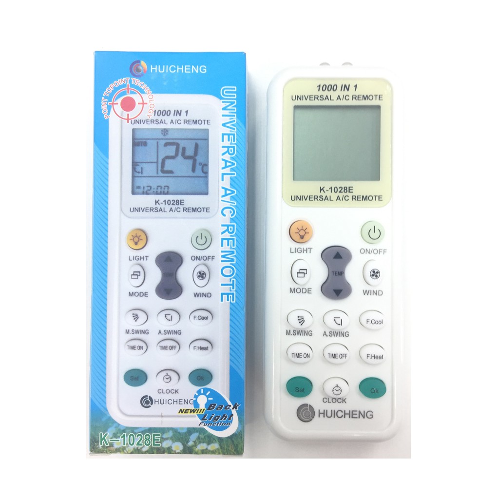 REMOTE MÁY LẠNH ĐA NĂNG HUICHENG K-1028E - ĐIỀU KHIỂN ĐIỀU HÒA ĐA NĂNG HUICHENG K-1028E-Điện tử Alex-tặng kèm pin