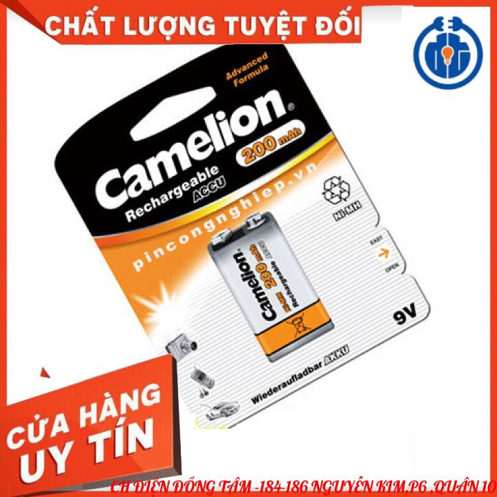 PIN SẠC 9V CHÍNH HÃNG CAMELION -DUNG LƯỢNG CAO