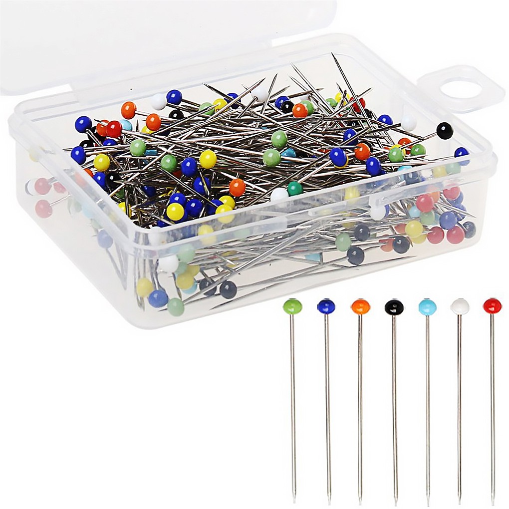 Set 250 Kim Ghim Đầu Tròn Nhiều Màu Độc Đáo