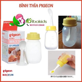Bình thìa ăn dặm Pigeon 120ml hàng nội địa Nhật