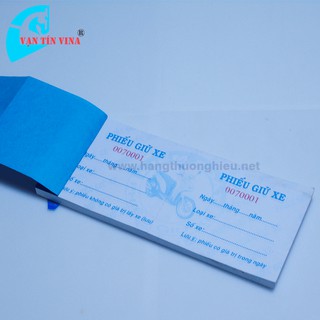 Sổ cùi xé phiếu giữ xe có số