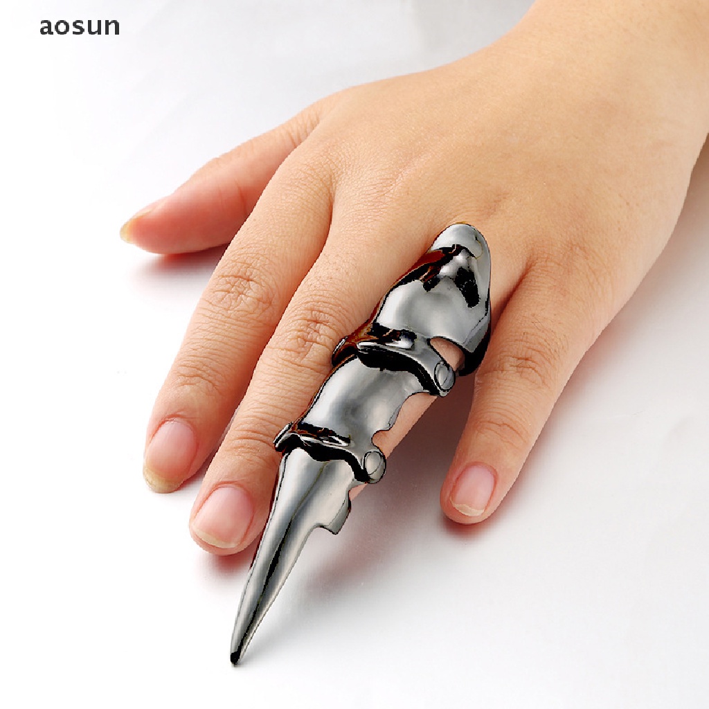 Aosun Nhẫn Đeo Khớp Ngón Tay Hình Rồng Bằng Kim Loại Phong Cách Punk Rock Gothic Thời Trang Thích Hợp Làm Quà Tặng Tiệc Tùng