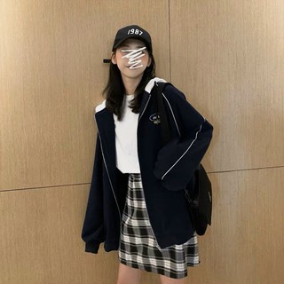 Áo Hoodie Unisex Đen Trắng Hottrend🍓FREESHIP🍓 Áo Khoác Đôi Có Khóa Kéo Ulzzang