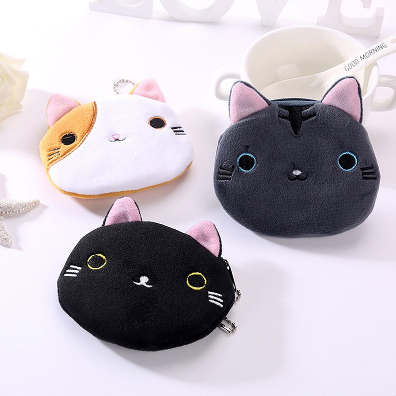 Ví mini đựng tiền xu hình mèo dễ thương xinh xắn