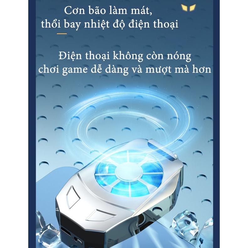 Quạt Tản Nhiệt L02 Phụ Kiện Làm Mát Siêu Nhanh Cho Điện Thoại Chơi Game Cổng USB Pin Siêu Trâu PavuTech