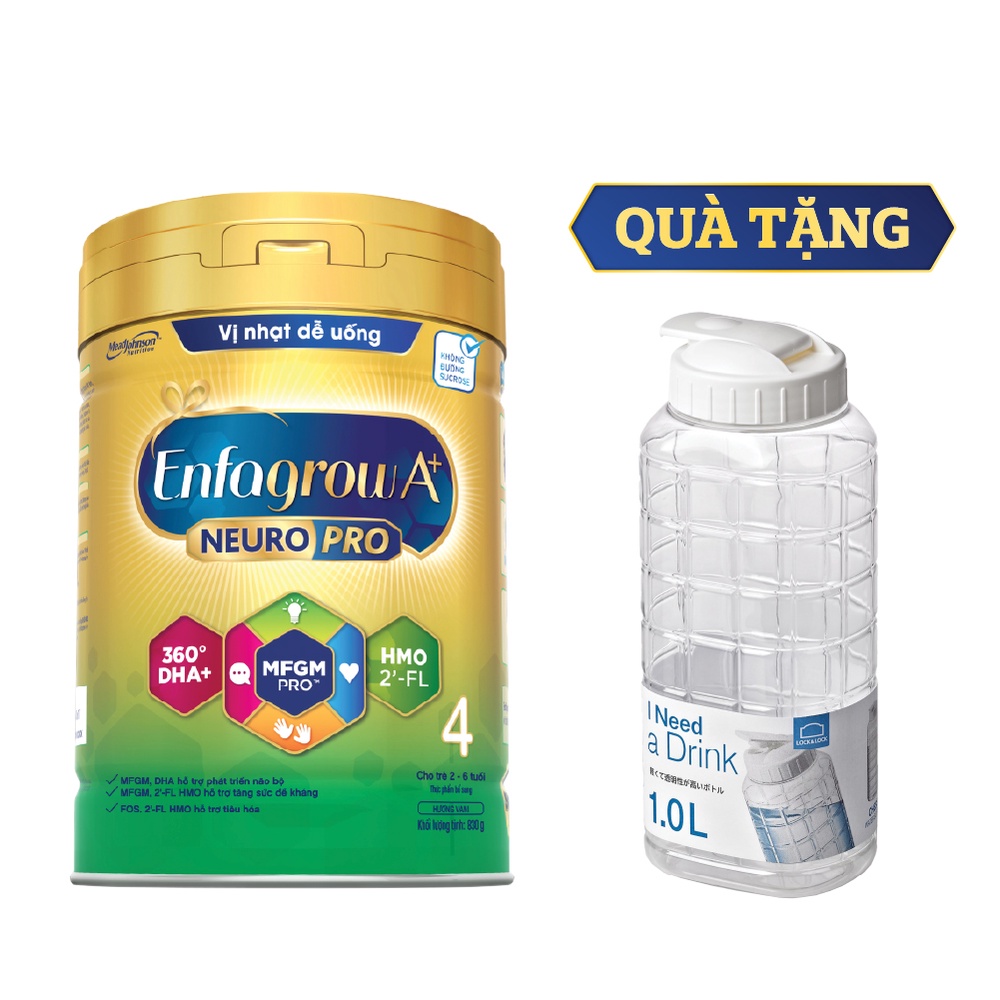 Sữa bột Enfagrow A+ Neuropro 4 - FL HMO Vị Nhạt Dễ Uống – 830g