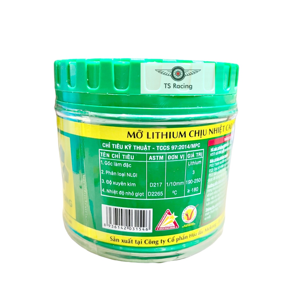 Mỡ Bôi Trơn, Mỡ Bò, Mỡ lithium Chịu Nhiệt Cao Cấp Litol3 400ml