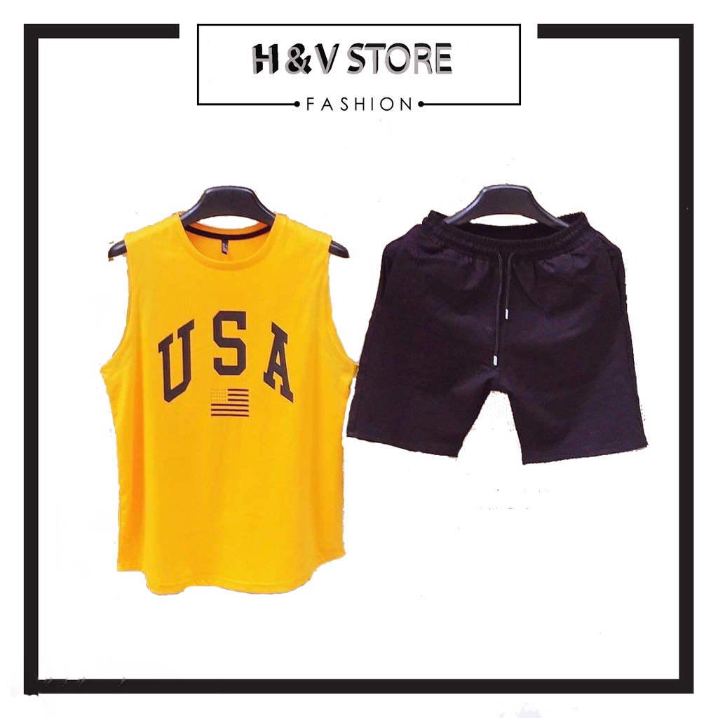 Nguyên bộ thể thao nam chất thun mè mềm mịn thoáng mát