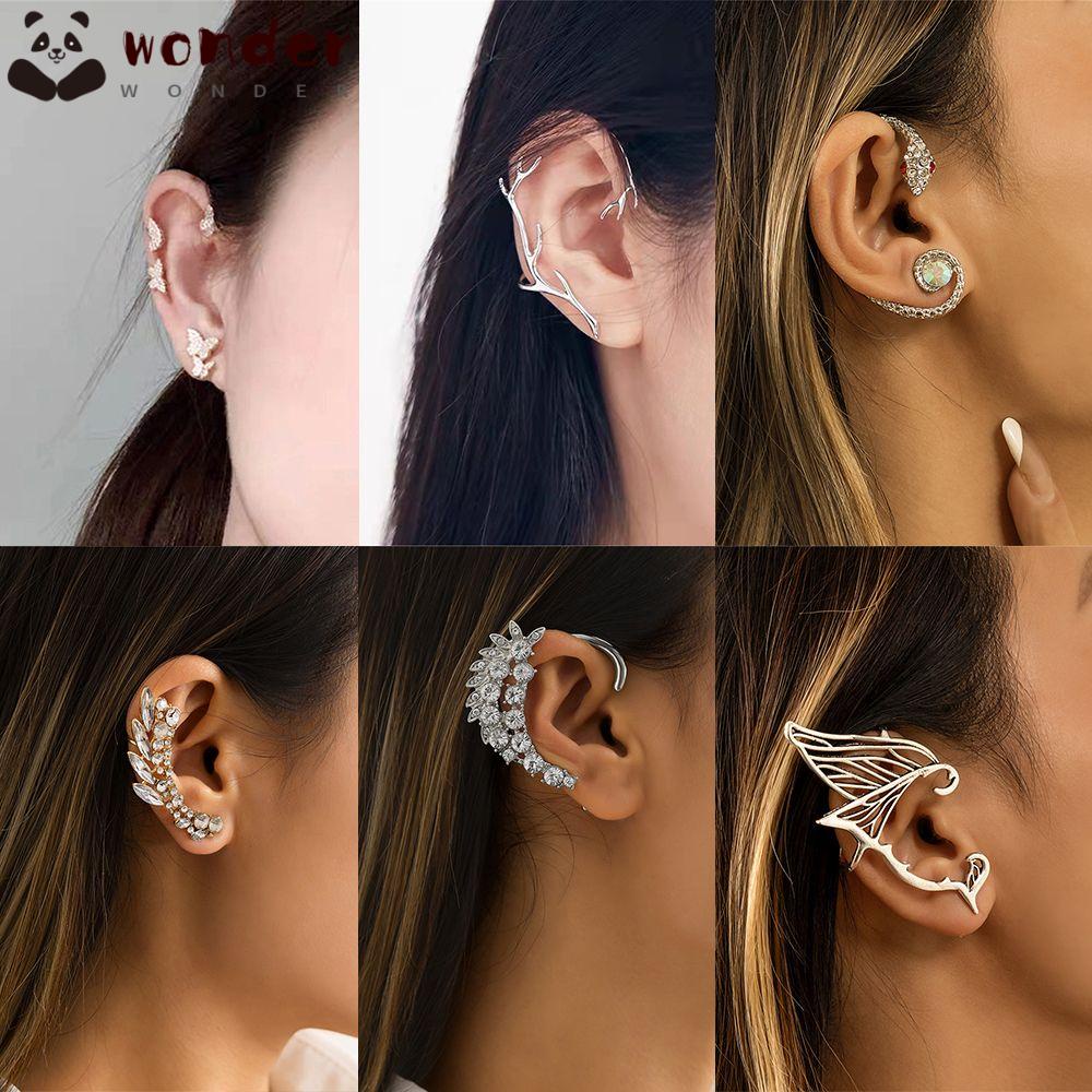 Khuyên Vành Tai Hình Bướm Đính Đá Zircon Thời Trang Cho Nữ