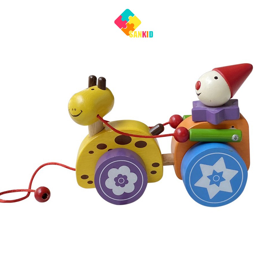 Chú hề cưỡi xe - Đồ chơi gỗ Winwintoys