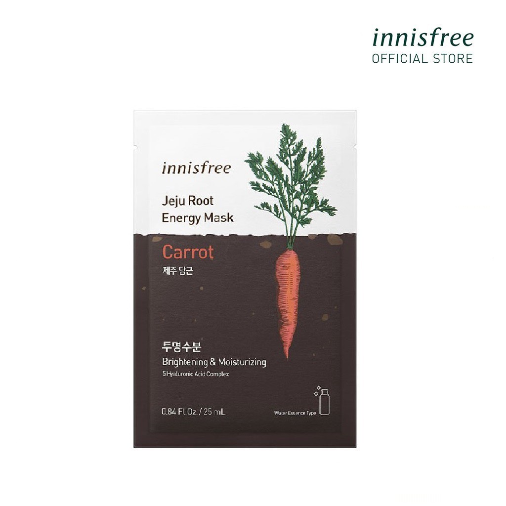 [Mã COSIF05 giảm 10% đơn 400K] (Thêm 2 vào giỏ hàng) Mặt nạ dưỡng ẩm sáng da rau củ innisfree Jeju Root Energy Mask 25ml