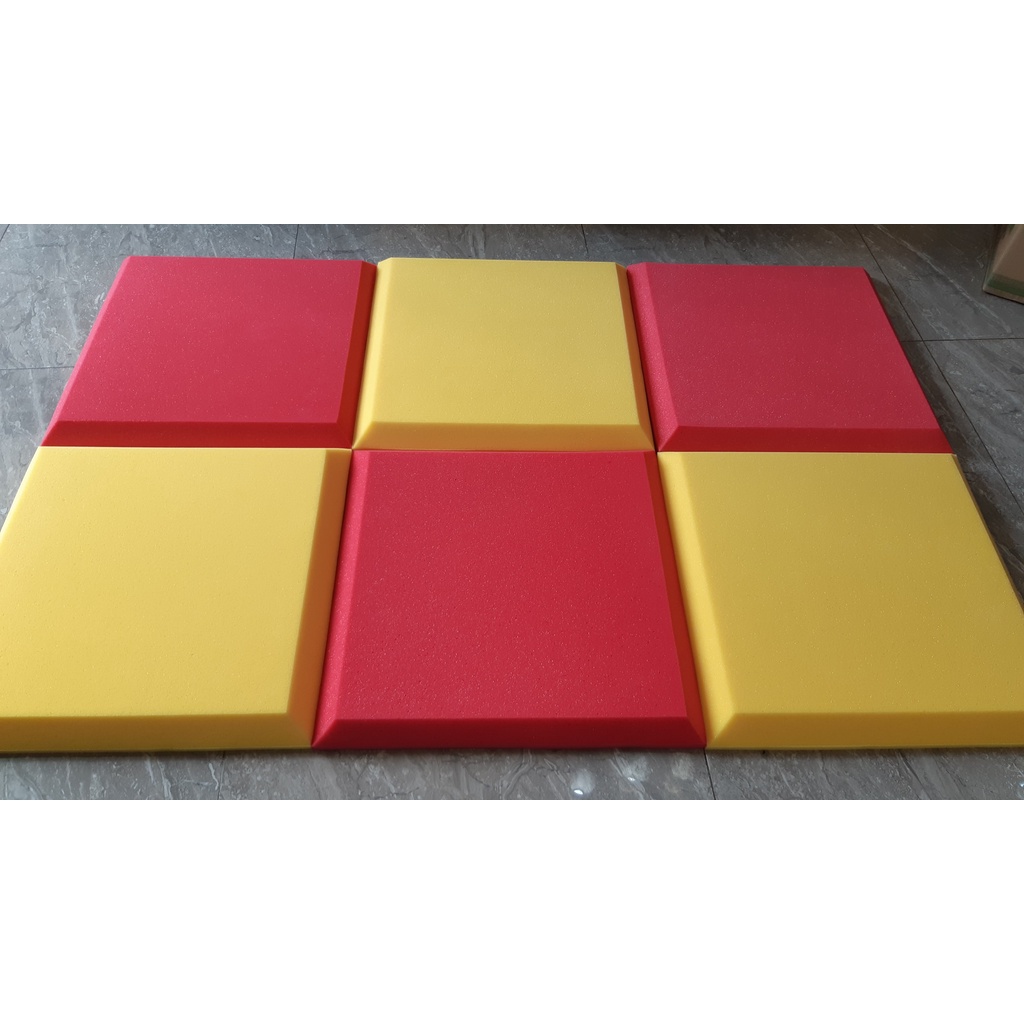 Mút tiêu âm vuông 50*50 đẹp dán tường 1 ô cho phòng thu âm, phòng karaoke, phòng livestream.bay...