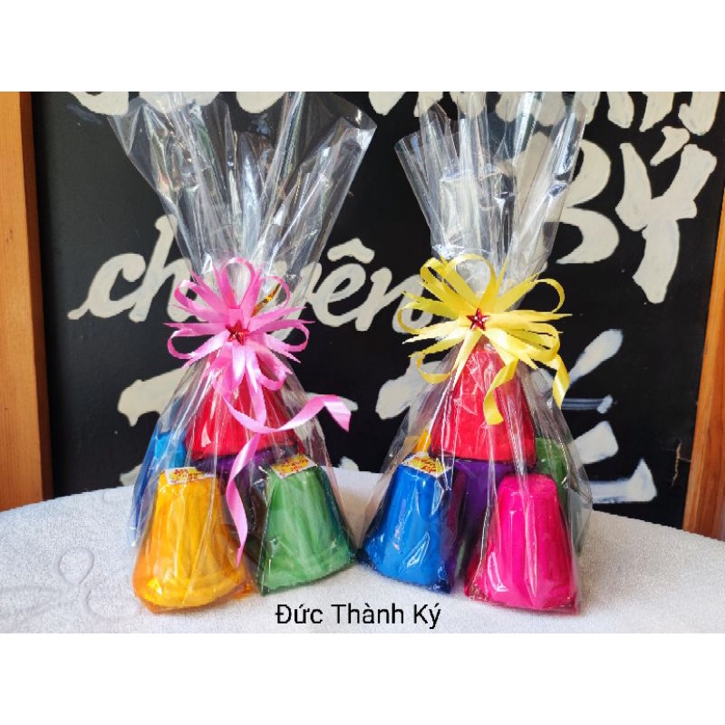 Tháp 6 bánh oản nhỏ 25-65g 2 tầng kết nơ trang trọng