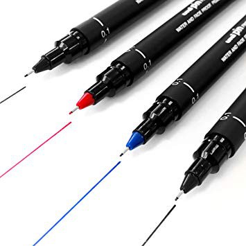 Bút vẽ kỹ thuật Uni Pin 200 Fine Line Drawing Pen nét 0.1 và 0.5mm